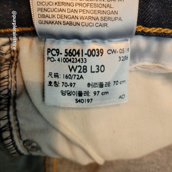 Levi's Jeans 28 Super Skinny 310 Shaping Mid Rise Raw Hem Dark Wash Western - Picture 6 of 13